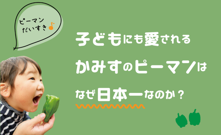 子どもが喜んで食べる"かみすのピーマン"の裏側！日本一へのストーリー