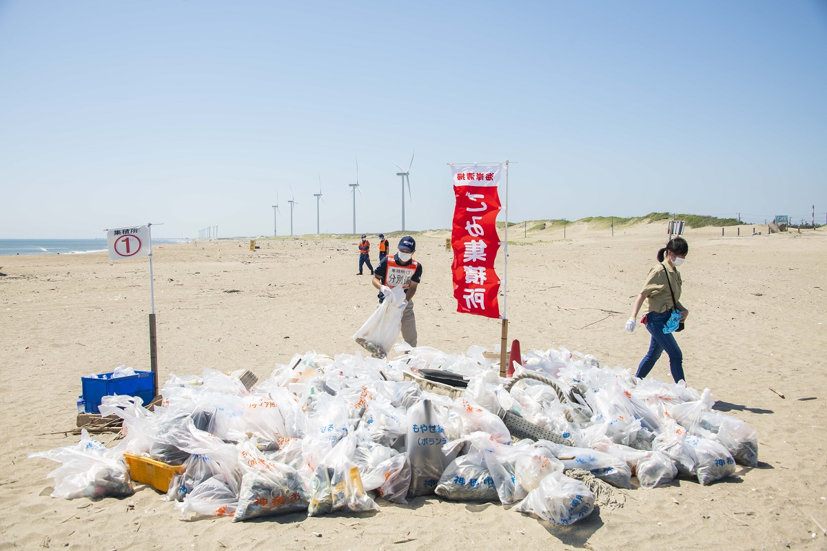 海岸清掃回収ゴミ